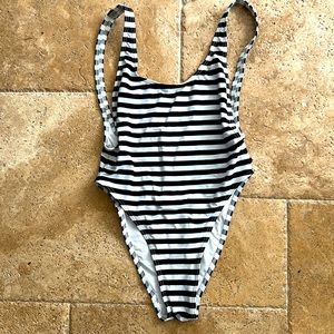 Stripped bathing suit